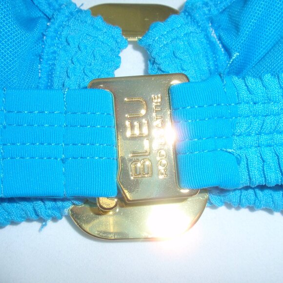 Bleu Rod Beattie Textured Ring Front Bra Sized Swimwear Bikini Top NWOT 34D - Picture 9 of 13